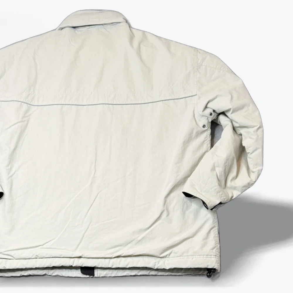 GAP Fleece Lined Winter Coat‎ Mens XXL Full Zip Jacket Arctic Expedition White